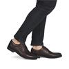 Rieker Laced Plain Toe Shoe - Dark Brown Leather